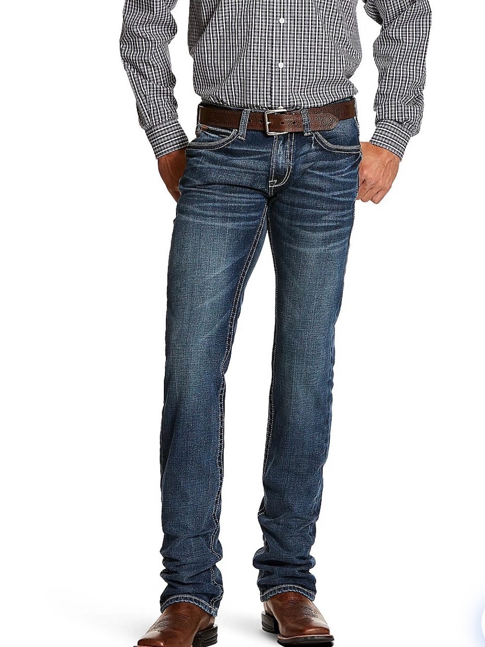 New w/o tag Ariat Men’s Slim Straight Dark Blue Jeans 33x32